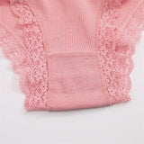 2PCS Cotton Panties for Women Sexy Lace Brazilian Briefs Female Low-Waist Cross Webbing Underpants Stretch Breathable Intimates