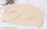 Sexy Seamless Strapless Tube Top Bra Women's Half Cup Ultra Thin Silicone Non-slip Underwear Off-the-shoulder  Dress Lingerie