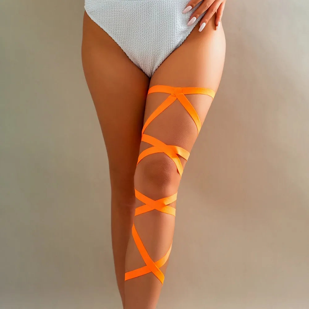 Creative Elastic Band Elastic Strap Body Chain Genjuku Style Leg Ring Leg Loop Multi-layer Jewelry Leg Chain Beach Accessories