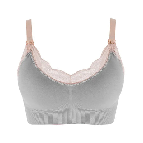 Wireless Front Open Nursing Bra Soft Lace Breathable Seamless Maternity Breastfeeding Bras Maternal Support For Pregnant Women