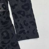 Y2k Hot Girl New Long Sleeve Bodycon Leopard Print Women Jumpsuit Sexy Sheer Mesh Bodysuits Catsuit Party Clubwear