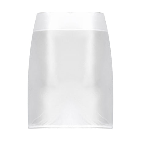 Womens Glossy Two-piece Outfit Oil Shiny Smooth High Waist Mini Skirt with Tank Top Nightclub Rave Outfit Pole Dancing Clubwear