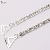 Detachable Rhinestone Metal Bra Strap for Women, Non-Slip Invisible Adjustable Crystal Shoulder Straps,Lingerie Accessories Gift