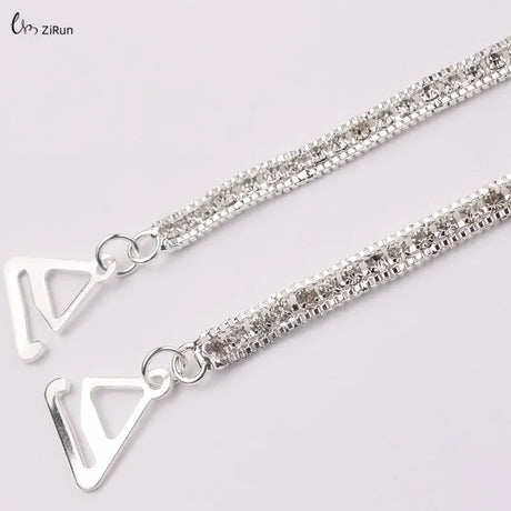 Detachable Rhinestone Metal Bra Strap for Women, Non-Slip Invisible Adjustable Crystal Shoulder Straps,Lingerie Accessories Gift