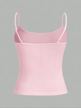 European and American Spring, Summer and Autumn Solid Color Daily Casual Adjustable Suspender Vest Three-Piece Set