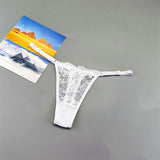 3PCS Adjustable Sexy Transparent Thong Panties Women Lace Underwear Low Waist Female T-back String Underpants