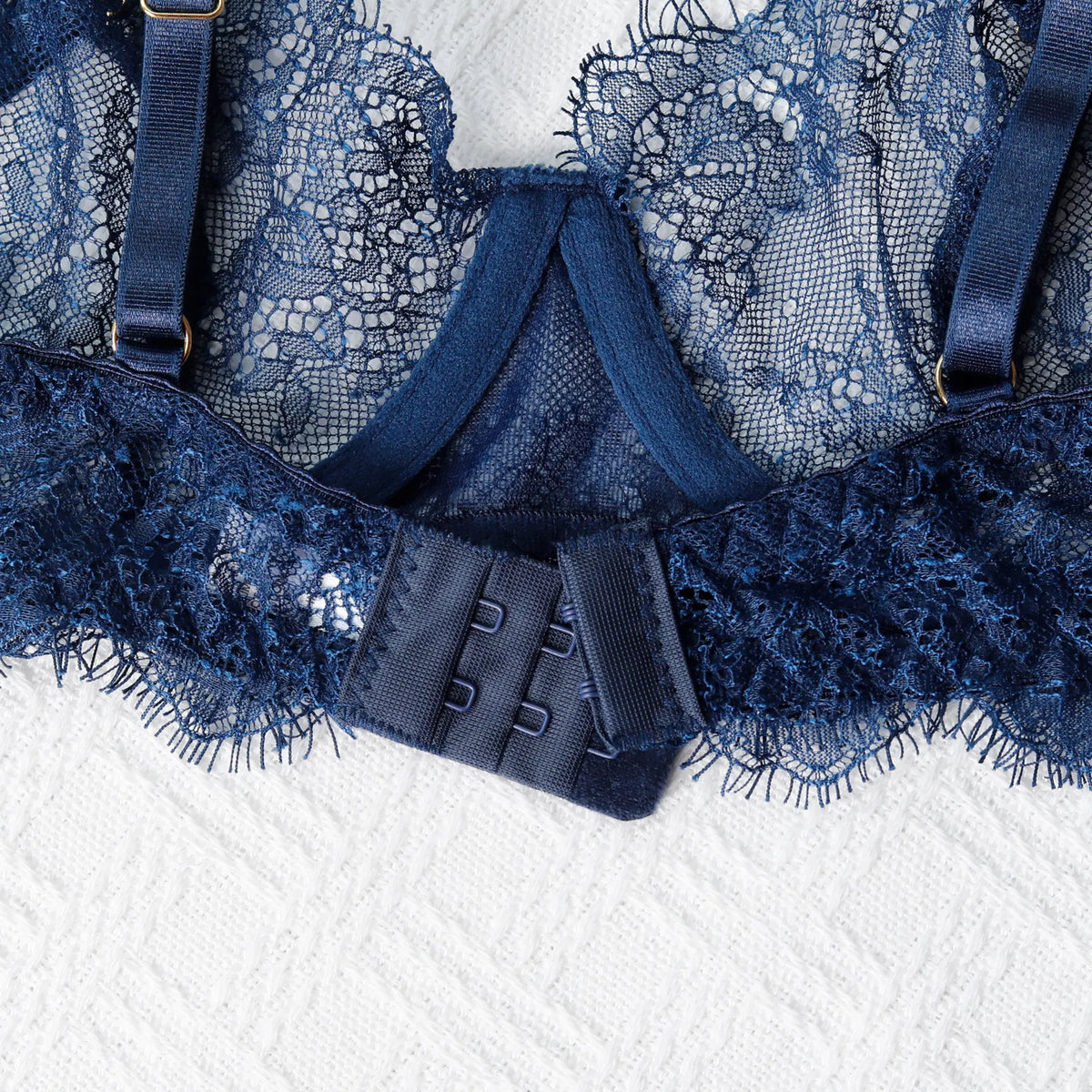 Ellolace Solid Women's Lingerie Sets Seductive Halter Bra Garter Thong 3PC with Leg Circles Sexy Lace Intimate Women Underwear