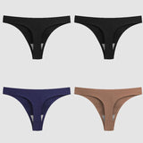 WarmSteps 4PCS/Set Sexy Women Panties Silk Satin Female Thongs Lingerie Soft Cozy Underwear Hot G-Strings Seamless Sports T-Back