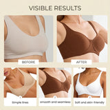 Women's Unlined Balconette Sport Bra Underwire Supportive Plus Size Daily Comfort Smooth Scoop Neck Invisible Under Every Outfit