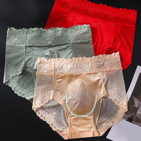 1pc Men Lace Thin Seamless Ice Silk Briefs 3D Bulge Pouch Low Waist Pantie Breathable High Elastic Soft Underwear