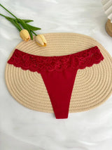 Personalized Custom Thong Name Crystal Letter G-String Low Waisted Lace Thong Ice Silk Bikini Panties Hot Wife Girlfriend Gift