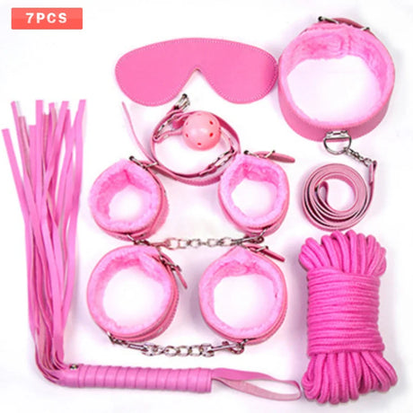 Exotic accessories BDSM 7-piece set of sex games Novelty bundled toys Handcuffs Eyessex Toys for Couples Lovers flirting toys