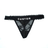 Custom Name Thong Panties Very Sexy Lace Underwear with Personalized Letters G-string Women Customized Gift for Hot Wife Lover