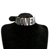 30MM Soft Faux Leather Collars Goth Sexy Customized Letters MEOW Choker Necklace Punk Personalized Role Age Cosplay Jewelry