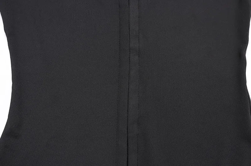 Sexy Black Hollow Out Mini Dress Fashion Women's Turtleneck Short Sleeve High Waist Slim Dresses Lady Evening Club Fashion Robes