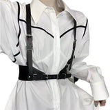 Underbust Corset Top with Strap Punk Harness Belt Leather Suspender Belt Belts for Women