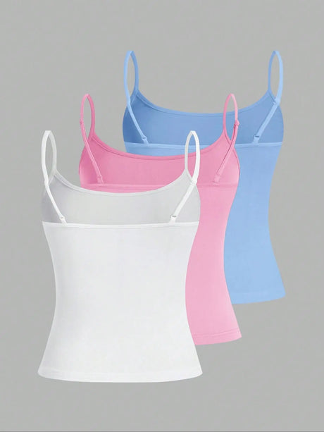 European and American Spring, Summer and Autumn Solid Color Daily Casual Adjustable Suspender Vest Three-Piece Set