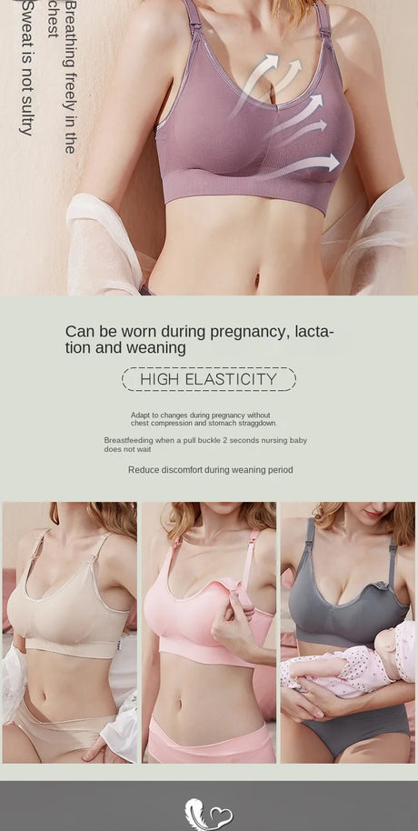 1pc Maternity Nursing Bras Solid Premama Breastfeeding Pregnant Women Pregnancy Underwear Breast Feeding Bra Clothing Lactancias