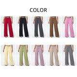 Women Quick Drying Wide Leg Yoga Pants Loose Yoga Pants High Waist With Pockets Fitness Sport Gym Workout Drawstring Full Length