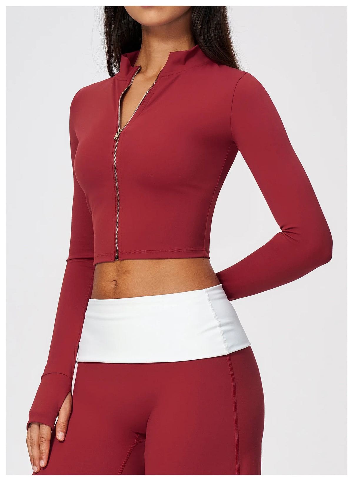 Yoga Long Sleeve Women's Zipper Sports Jacket Fitness Yoga Shirts Gym Top Activewear Running Coats Workout Clothes For Cycling