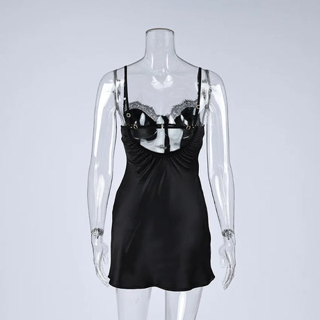 Simulated Silk Lace Splicing Pajamas 2026 Spring New Sexy Nightgown Lace-Up Robe Two-Piece Set Women's Home Wear