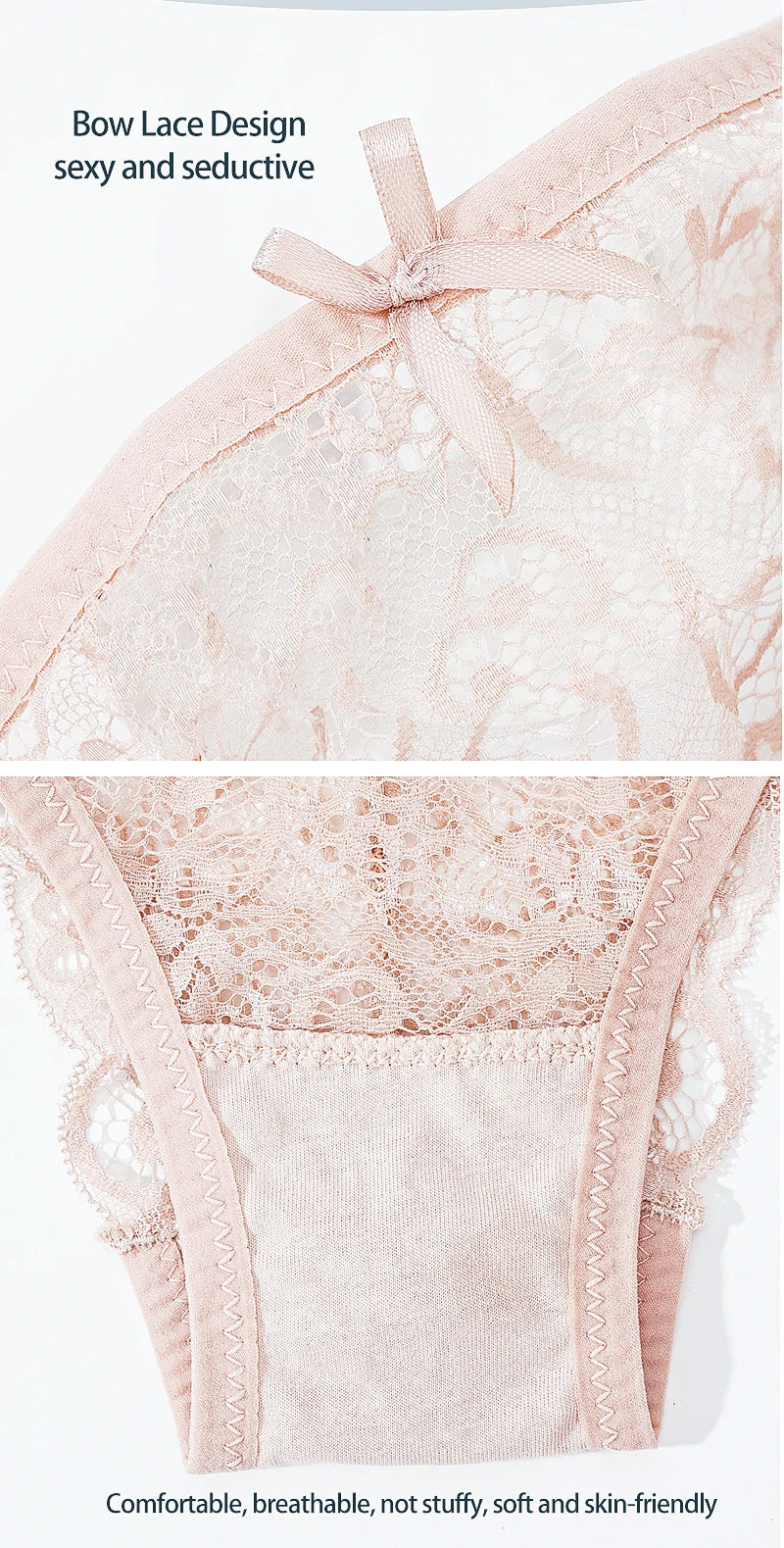 Women's Panties Sexy Lace Transparent Underwear Hollow Out Female Low Waist Briefs Breathable Lingerie Intimates Underpants