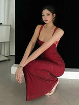 Sexy Square Collar Mesh Patchwork Diamonds Long Dress Women Backless Shiny Rhinestone Slim Dresses Evening Party Cocktail Gowns