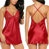 Exotic Women Lace Silk Satin Night Dress  Pajamas Nightgown Plus Size Sleepwear Nightgown Sexy Nightwear Sleepshirts for Women