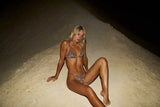 2025 Women's Leopard Print Triangle Strap-up Split Bikini Swimsuit Internet Celebrity Beach Seaside Sexy Bikini Swimsuit