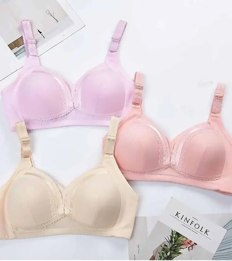 Originality Front Button Brassiere Type Solid Color Pregnancy Lactation Lingerie Skin Friendly Comfort Breathable Plus Size Bra