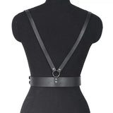 Women Fashion Harness Pu Leather Studded Decor Harness Adjustable Harness Belt Gothic Harness Bondage Lingerie Chest Harness