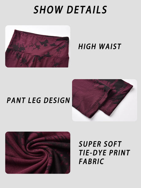 Super Soft High Waisted Tie Dye Leggings for Women Yoga Running Gym No See Through Workout Athletic Tights Gym Fitness