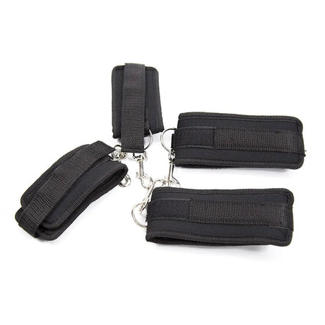 BDSM Bondage Set Adult Sex Game Handcuff Ankle Restraints Sextoy Couple Slave Sex Products Erotic Bed Strap System SM Soft Cuffs