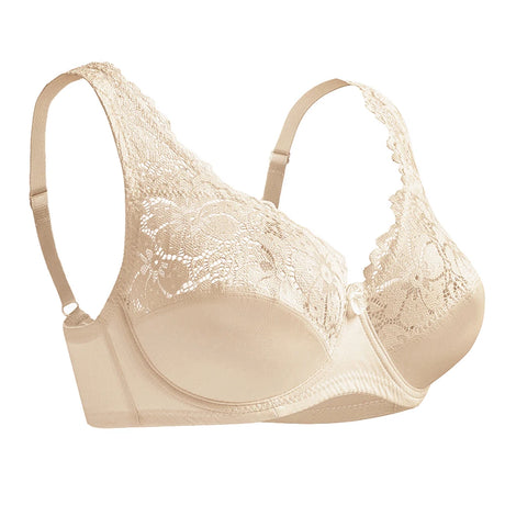Womens Bra Sexy Lingerie Plus Size Bras Floral Lace Underwire Brassiere BH Tops Perspective Female Underwear B C D E F  Cup
