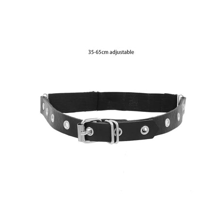 Cosplay Gothic Thigh Many Ring Hole Hollow Garter Women Rock Sexy Elastic Leather Belt Leg Punk Goth Thigh Garter