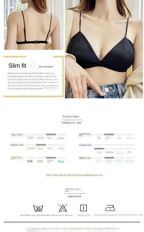 Women's French Style Bra Girl Wrapped Chest Adjustable Shoulder Strap Single Buckle Satin Sexy Tube Top Underwear Lingerie