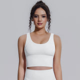 Women Summer Yoga Bra Underwear Shockproof Bra Sports Running Beautiful Back V Shaped Fitness Yoga Tank Top Bra with Chest Pad ﻿