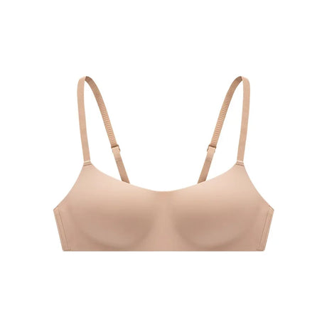 Women Seamless One Piece Push Up Bra Wireless No Steel Ring Thin Strap Comfort Padded Invisible Daily Bra WC0086