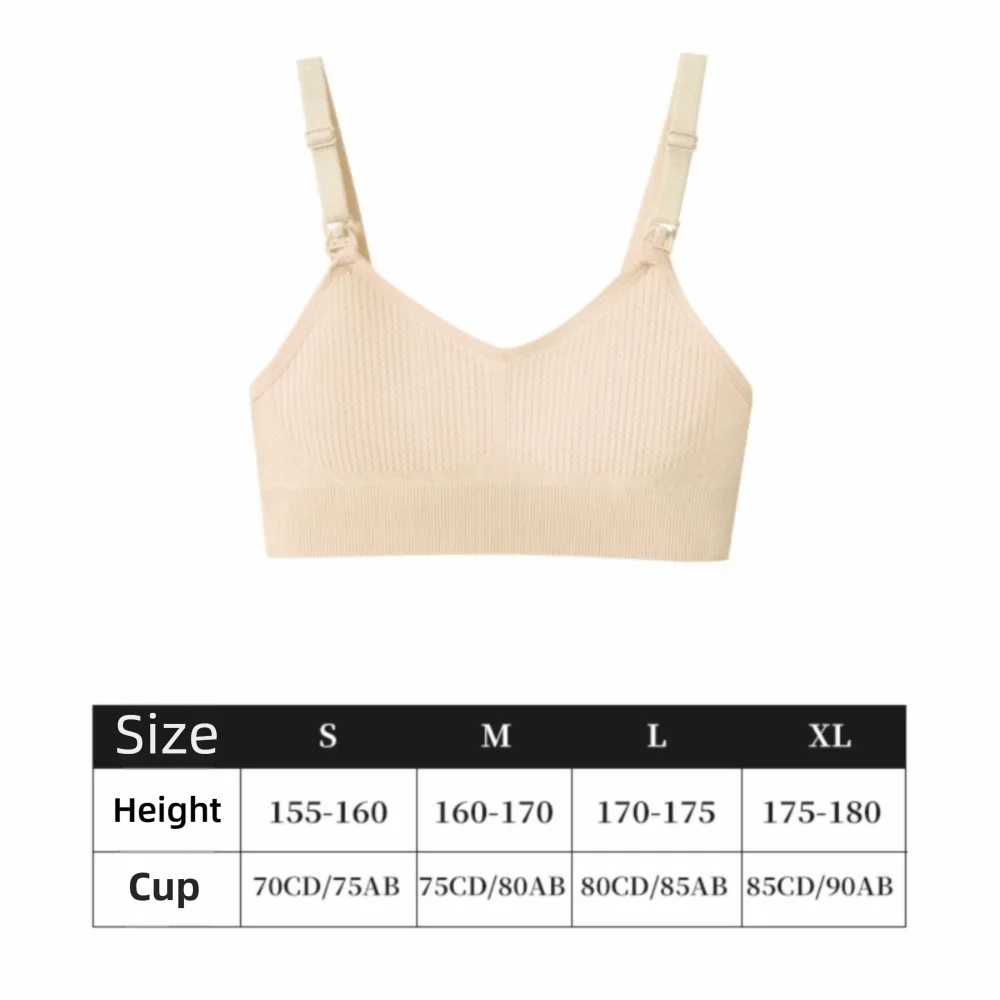 Comfortable Nursing Bras Without Steel Rings Soft Breastfeeding Underwear Anti Sagging 3D Support Seamless Maternity Bra Women