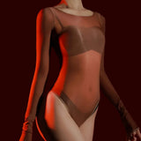 Sexy Women 5D Thin High Cut Bodysuit Oil Shiny Sheer See Through Elastic Tights Yoga Shaping Maid Jumpsuits Unisex Club Leotard