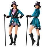 Magician Clown Cosplay Costume Alice Costume Circus Outfits Hatter Halloween Carnival Stage Performance Roleplay Clothes
