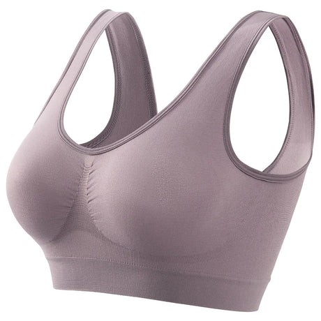 Women's Seamless Push-Up Bra Sports Bralette Non-wire Crop Top Solid Sexy Lingerie No-Pads Breathable Plus Size Tank Bra S-5XL