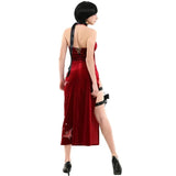 Ada Wong Cosplay Dress Uniform Halloween Christmas Costume Women Red Lace Cheongsam Lingerie Suit Movie Secret Service Outfits
