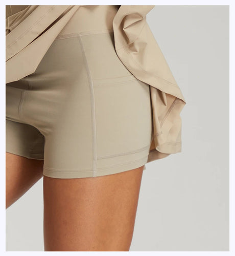 High Elestic Tennis Skirts Breathable High Waist Sports Golf Skorts Women Runing Fitness Workout Gym Dance Yoga Skirt Sportwear