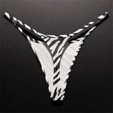 High Slit Spring/Summer New Leopard Print Thong for Women Sexy Ice Silk Seamless Underwear One-piece Fitness Plus Size G-strings