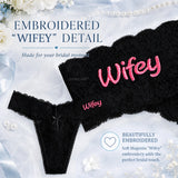 Custom Embroidered Name Lace Panties for Women Personalized Letter Bridal Underwear Wedding Honeymoon Gift