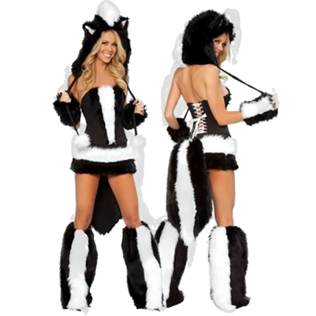 Sexy Christmas Ladies Costume Halloween Cosplay Big Tail Wolf Role Play Party Maid Seduction Santa Claus Gift Womens Uniform