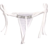 Custom Name Thongs String Panties Women Personality Underwear Bikini Lace Tanga Thong Low Waist Girl Body Jewelry Birthday Gift