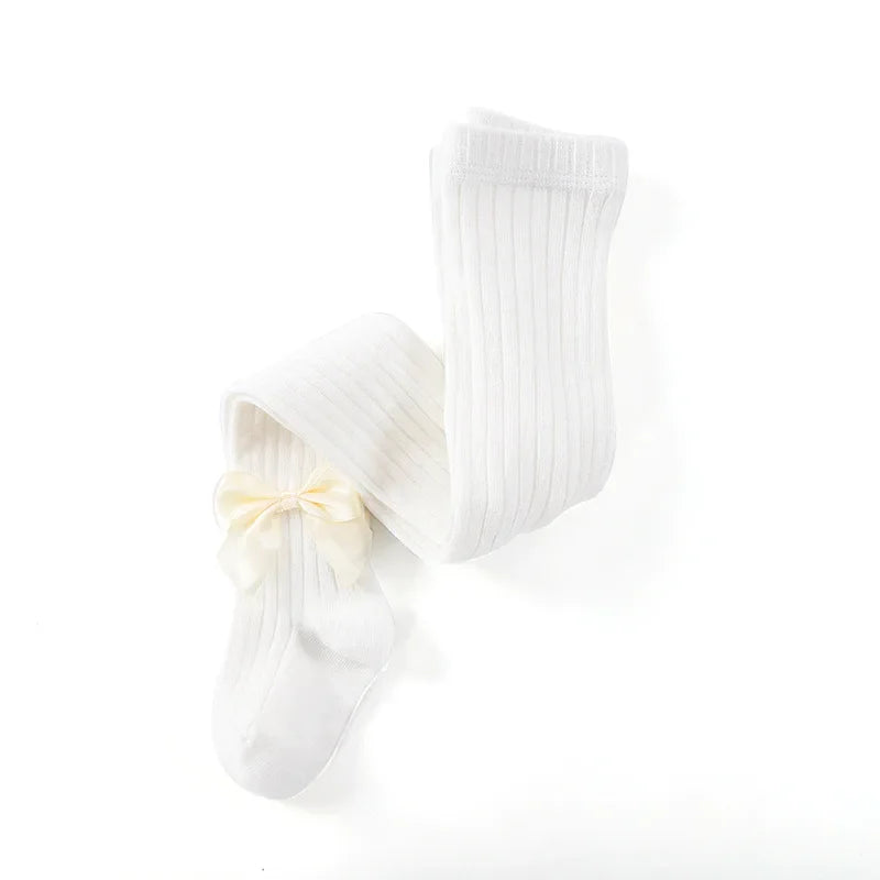 Spring Autumn Baby Girls Tights Cotton Knitting Tights for Girls Fashion Bowknot Children Girls Pantyhose Soft Leggings