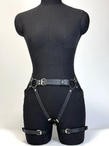 Sexy PU Leather Thigh Garter Belt Buttocks Harness for Women Body Bondage Goth Fetish Clothing Accessories Adult Sex Toy